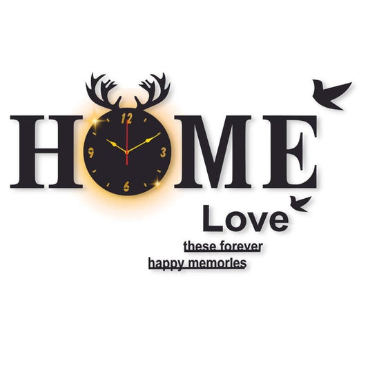 Home Design Laminated Wall Clock With Backlight