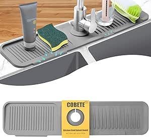 Silicone Kitchen Faucet Mat, Kitchen Sink Splash Guard